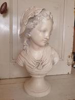 Prachtig borstbeeld buste vrouw meisje brocante, Antiek en Kunst, Curiosa en Brocante, Ophalen of Verzenden