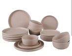 Servies 16-delig Taupe - Nieuw in verpakking, Huis en Inrichting, Keuken | Servies, Ophalen, Nieuw, Effen, Aardewerk