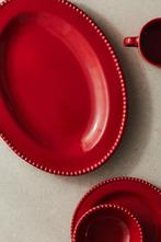H&M home twee keramieke serveerschalen servies schaal rood, Huis en Inrichting, Keuken | Servies, Ophalen of Verzenden
