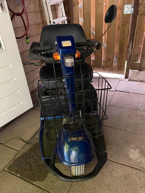 Blauwe driewiels scootmobiel Sterling, Diversen, Rollators, Gebruikt, Ophalen