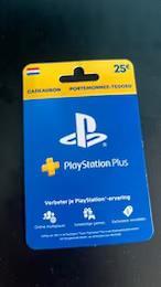 Playstation kaart 25 euro, Tickets en Kaartjes, Kortingen en Cadeaubonnen, Eén persoon, Cadeaubon, Overige typen