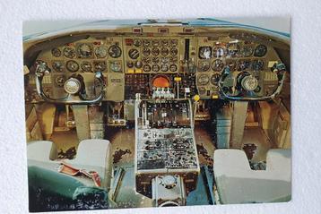 Fotokaart van cockpit  DC 8 uit de jaren '60. beschikbaar voor biedingen