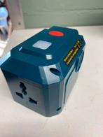 Adapter omvormer Makita 18v accu naar 220v netspanning mil, Ophalen of Verzenden, Zo goed als nieuw