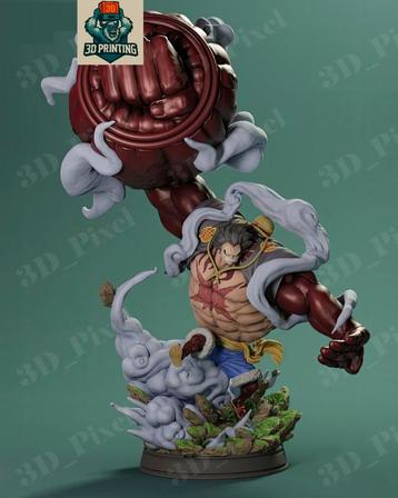 One Piece Luffy Gear 4 Statue – 16K Resin Print Ongeschilded beschikbaar voor biedingen