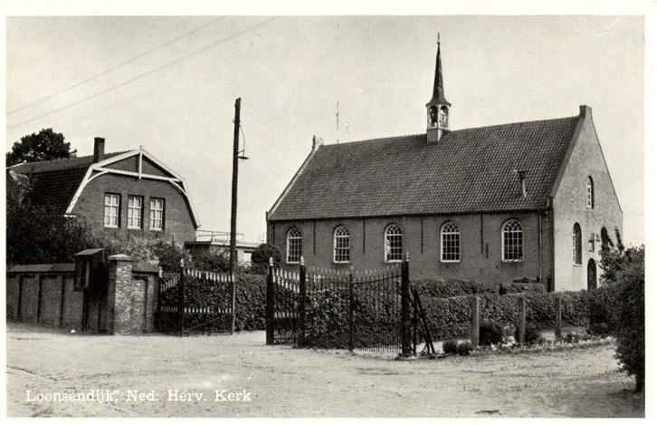 Loonsendijk, Ned. Herv. Kerk - ongelopen, Verzamelen, Ansichtkaarten | Nederland, Ongelopen, Noord-Brabant, Voor 1920, Ophalen of Verzenden