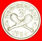 * GREAT BRITAIN (1953-1965): NEW ZEALAND 3 PENCE 1954 NUDE E, Postzegels en Munten, Verzenden, Losse munt