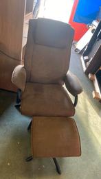 Relaxfauteuil met voetenbank, Huis en Inrichting, Fauteuils, Ophalen, Minder dan 75 cm, Zo goed als nieuw, 75 tot 100 cm