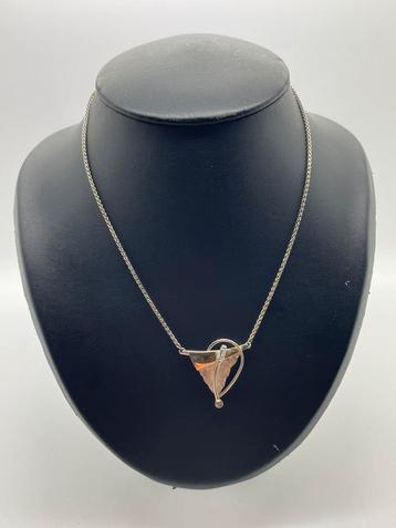 A199 Prachtige zilveren modernist ketting beschikbaar voor biedingen