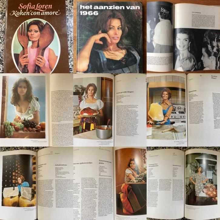 Sofia Sophia Loren pakket koken Con Amore Aanzien 1966 bueno, Boeken, Kookboeken, Zo goed als nieuw, Voorgerechten en Soepen, Hoofdgerechten