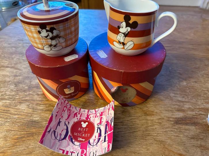 Best of Mickey, disney cocolat Suikerpot & Melkkan Set, Verzamelen, Disney, Zo goed als nieuw, Overige typen, Mickey Mouse, Ophalen of Verzenden