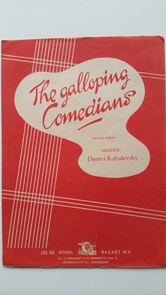 The galloping Comedians, Muziek en Instrumenten, Bladmuziek, Gebruikt, Artiest of Componist, Populair, Piano, Keyboard, Accordeon