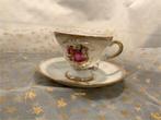 Courting Couple Love Story "Dancing" Footed Cup and Saucer, Ophalen of Verzenden, Zo goed als nieuw