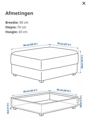 Ikea Kivik Voetenbank met opbergruimte - afbeelding 5