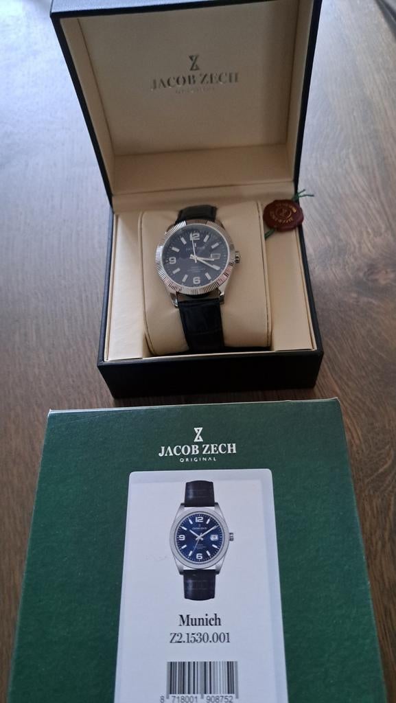 Jacob Zech Polshorloge - Nieuw, Leer, Staal, Polshorloge, Nieuw