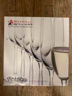 Maxwell & Williams Vintage Champagneglazen - 6 stuks, Ophalen, Glas of Glazen, Nieuw, Glas