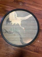 Ronde Wanddecoratie met Kraanvogel, Huis en Inrichting, Ophalen of Verzenden, Gebruikt