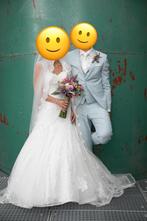 Trouwpak licht blauw maat 54, Ophalen of Verzenden, Zo goed als nieuw, Blauw, Accessoires