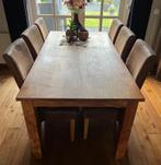 Eetkamertafel, 2 meter lang, Ophalen, Gebruikt, Teakhout, 50 tot 100 cm
