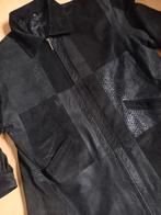VINTAGE Mooie zwarte ECHT leren lapjes jas, maat 40, Kleding | Dames, Verzenden, Zo goed als nieuw, Maat 42/44 (L), Zwart