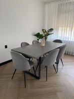 Eettafel met 6 stoelen, Huis en Inrichting, Ophalen, 50 tot 100 cm, Zo goed als nieuw, Vijf personen of meer