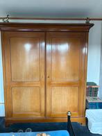 Antieke houten linnenkast met deuren, Ophalen, Gebruikt, 100 tot 150 cm, 150 tot 200 cm