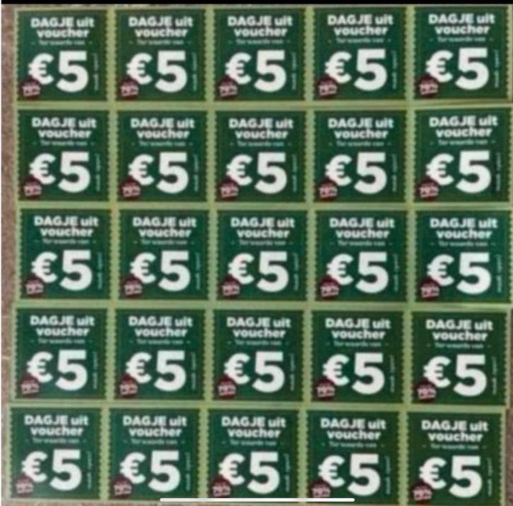 Plus Dagje uit voucher t.w. € 5,00 - tot 70% korting (KWF), Hobby en Vrije tijd, Spaarzegeltjes, Zegels, Bonnen of Punten, Winkel, Super of Benzinepomp