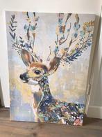 Canvas schilderij van herten, Huis en Inrichting, Woonaccessoires | Schilderijen, Tekeningen en Foto's, Ophalen, 50 tot 75 cm