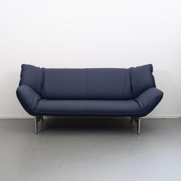 1x Leolux Tango 2-zits/192cm Bank Kobaltblauw Leer - Metaal beschikbaar voor biedingen