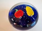 Vintage Zwaar Murano Italy Paperweight Blauw Paprika Citroen, Antiek en Kunst, Ophalen of Verzenden