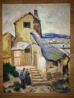 Fraai schilderij ala van Gogh "De oude molen" A. Karsdorp 94, Antiek en Kunst, Kunst | Schilderijen | Klassiek, Ophalen of Verzenden