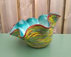Glazen Murano schaal blauw groen tinten - asymmetrisch, Ophalen of Verzenden