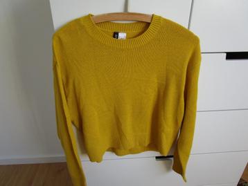 H&M - okergele gebreide trui maat XS beschikbaar voor biedingen