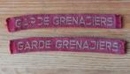 Set naamlinten Garde Grenadiers, Ophalen of Verzenden, Landmacht, Nederland, Embleem of Badge