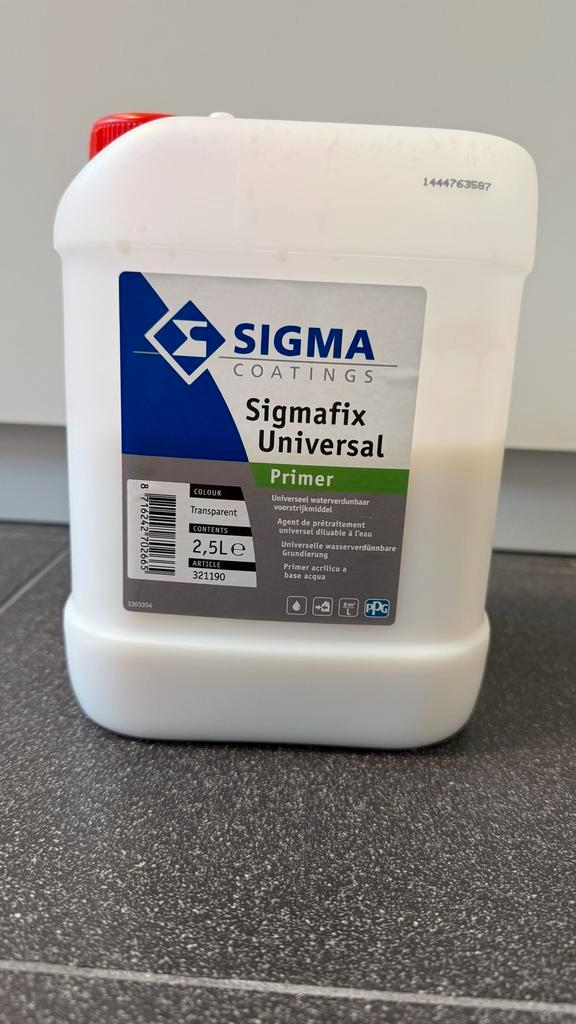 Sigmafix Universal Primer - 1.25L, Doe-het-zelf en Verbouw, Verf, Beits en Lak, Nieuw, Verf, Minder dan 5 liter, Wit, Ophalen of Verzenden