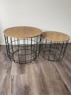 Salontafel, Minder dan 55 cm, Gebruikt, Rond, Hout