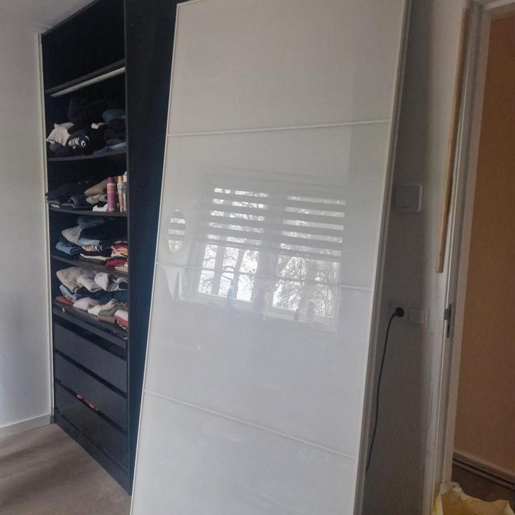 2x IKEA Pax Deuren - Wit, Huis en Inrichting, Kasten | Kledingkasten, Gebruikt, 200 cm of meer, 50 tot 100 cm, 50 tot 75 cm, Ophalen