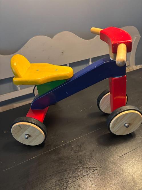 Houten loopfietsje, kleurrijk, degelijk, klaar voor avontuur, Kinderen en Baby's, Speelgoed | Buiten | Voertuigen en Loopfietsen