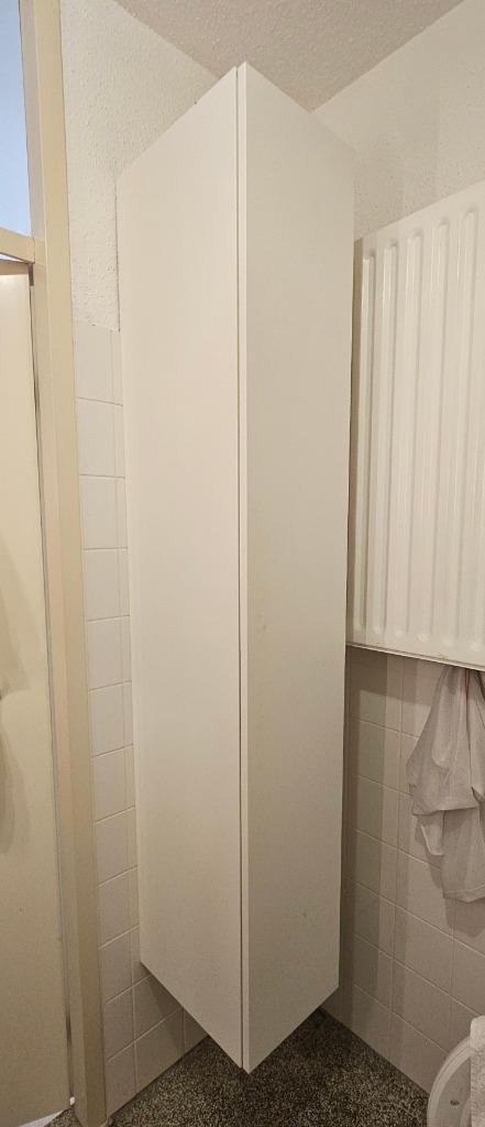 IKEA ENHET Hoge kast m 4 planken/deur, wit, 30x32x180 cm, Huis en Inrichting, Badkamer | Badkamermeubels, Gebruikt, (Half)hoge kast