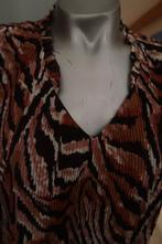 So Soire prachtige blouse bruin zwart L, So Soire, Overige kleuren, Verzenden, Maat 42/44 (L)