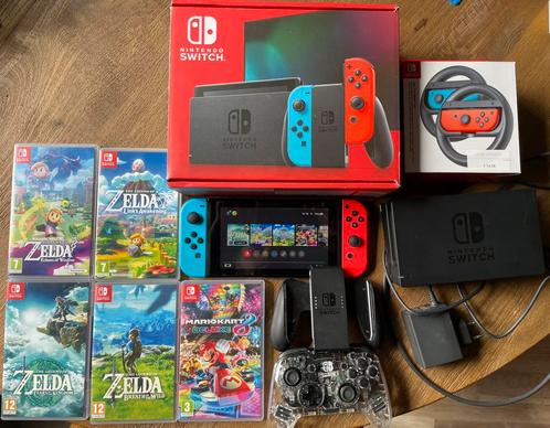 Nintendo Switch met Zelda spellen, Spelcomputers en Games, Spelcomputers | Nintendo Switch, Zo goed als nieuw, Switch Original