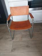 Leren armleunstoel, Huis en Inrichting, Stoelen, Ophalen, Gebruikt, Bruin, Alle