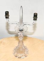 Kristallen kandelaar met twee armen, Antiek en Kunst, Ophalen of Verzenden