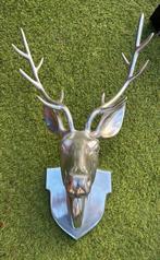 Groot zilveren hertenkop, Ophalen of Verzenden