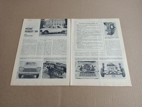 Test (uit oud tijdschrift) Peugeot 204 (1965), Verzamelen, Automerken, Motoren en Formule 1, Gebruikt, Auto's, Verzenden