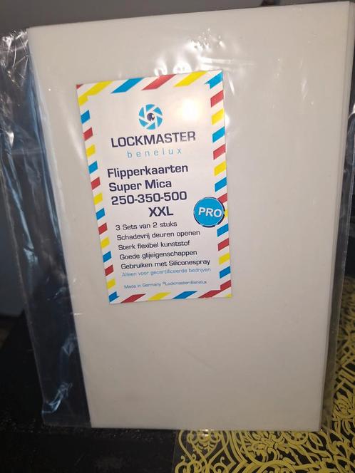 Lockmaster Flipperkaarten Super Mica XXL, Auto diversen, Autogereedschap, Nieuw, Ophalen of Verzenden