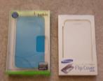 Flip cover blauw wit samsung galaxy note 2 telefoon hoesje, Verzenden, Zo goed als nieuw, Galaxy Note 2, Frontje of Cover