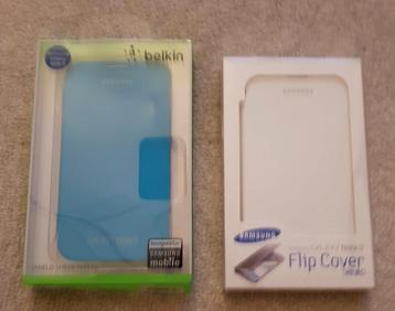 Flip cover blauw wit samsung galaxy note 2 telefoon hoesje beschikbaar voor biedingen