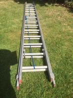 Alminium schuifladder, Doe-het-zelf en Verbouw, Ladders en Trappen, Ophalen, Gebruikt, Ladder, Opvouwbaar of Inschuifbaar