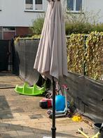 Parasol + Parasolvoet, Ophalen of Verzenden, Gebruikt, 2 tot 3 meter, Stokparasol