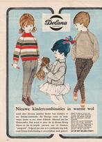 Retro reclame 1962 Delana kindermode van wol, Verzenden, Overige typen
